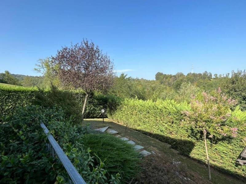 Le colline intorno a Pino Torinese viste dal giardino del B&B Paradise, verso il Chierese e il Monferrato